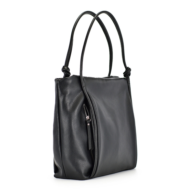 Beautiful elegant large women's leather shopper bag