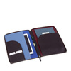 A4 zipped document holder Colorful by DUDU made in soft leather with metal zip around and iPad tablet pocket. Refined and elegant bag, suitable for travel work.