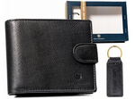 Leather wallet & key ring PETERSON PTN SET-M-N994L-D