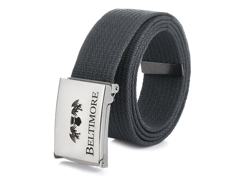 Beltimore gray long sultry belt F79 : Colors - gray, silver, Strap size - r.105-120 cm