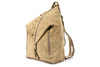 Beige Italian Stylish Women's Leather Suede Backpack A4 W14.