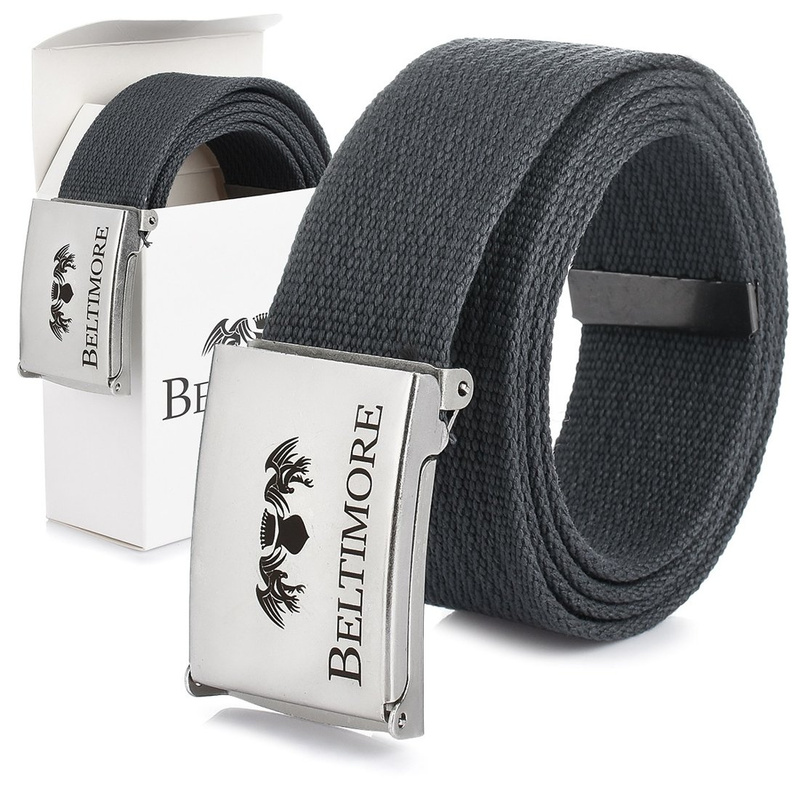 Beltimore gray long sultry belt F79 : Colors - gray, silver, Strap size - r.105-120 cm