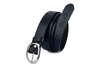 Beltimore leather anti-allergenic women's trouser belt 3 cm navy blue U45 : Colors - navy blue, Strap size - r.110-125 cm