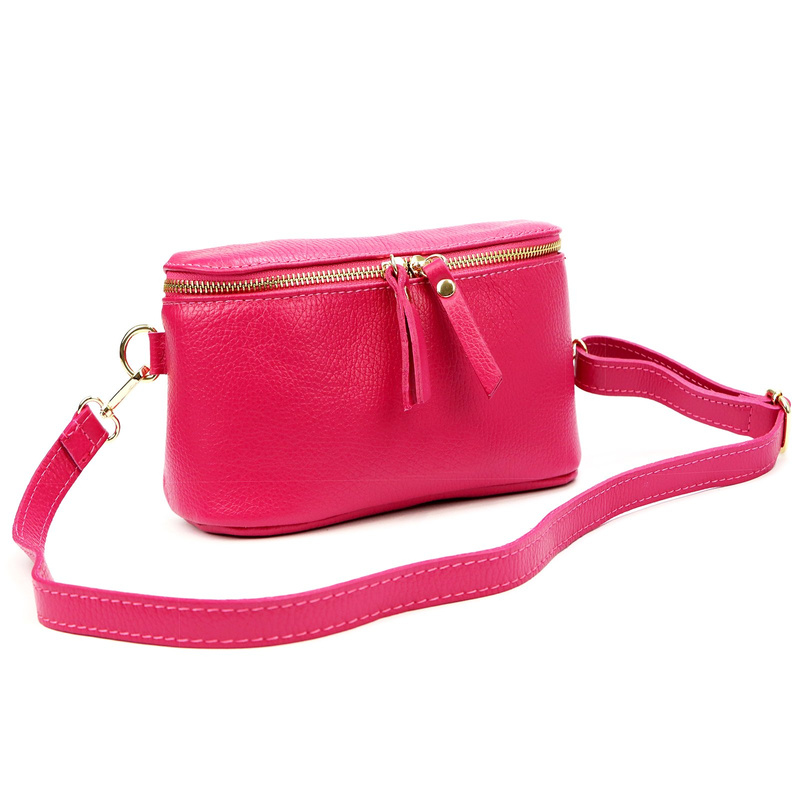 Women's elegant leather waist bag crossbody bag