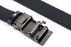 Beltimore men's leather belt navy blue automatic A56 : Colors - navy blue, Strap size - r.85-100 cm