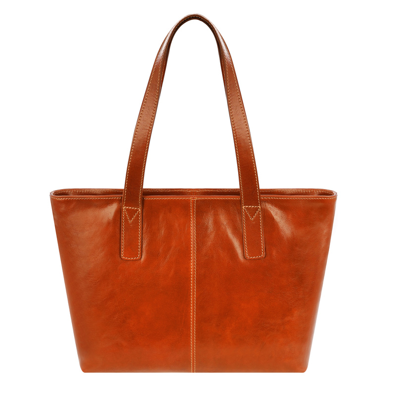 Women's leather elegant shoulder shopper bag