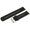 U27 rubber watch strap - black/silver - 18mm