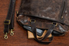 Beltimore men's leather brown n08 leather shoulder bag