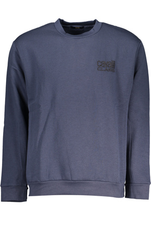 CAVALLI CLASS MEN&#39;S BLUE ZIPLESS SWEATSHIRT