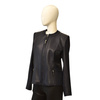 Stylish fashionable Bukowski leather jacket with pleats