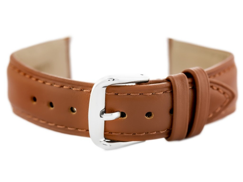 W94 leather watch strap - camel - 14mm