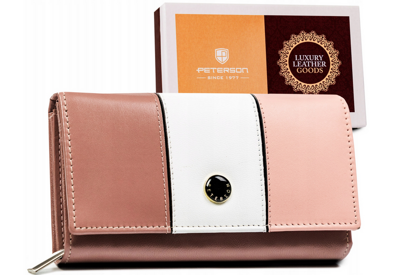 Leather wallet RFID PETERSON PTN RD-07-GCL-S