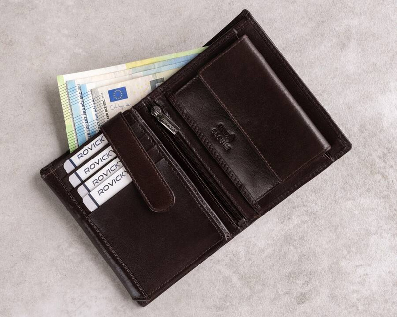 Men's genuine leather wallet Rovicky PC-104-BAR RFID