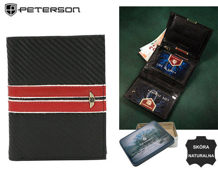 Men's genuine leather wallet Peterson PTN 317 MOTO1