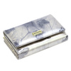 Elegant patent leather women's wallet with butterflies