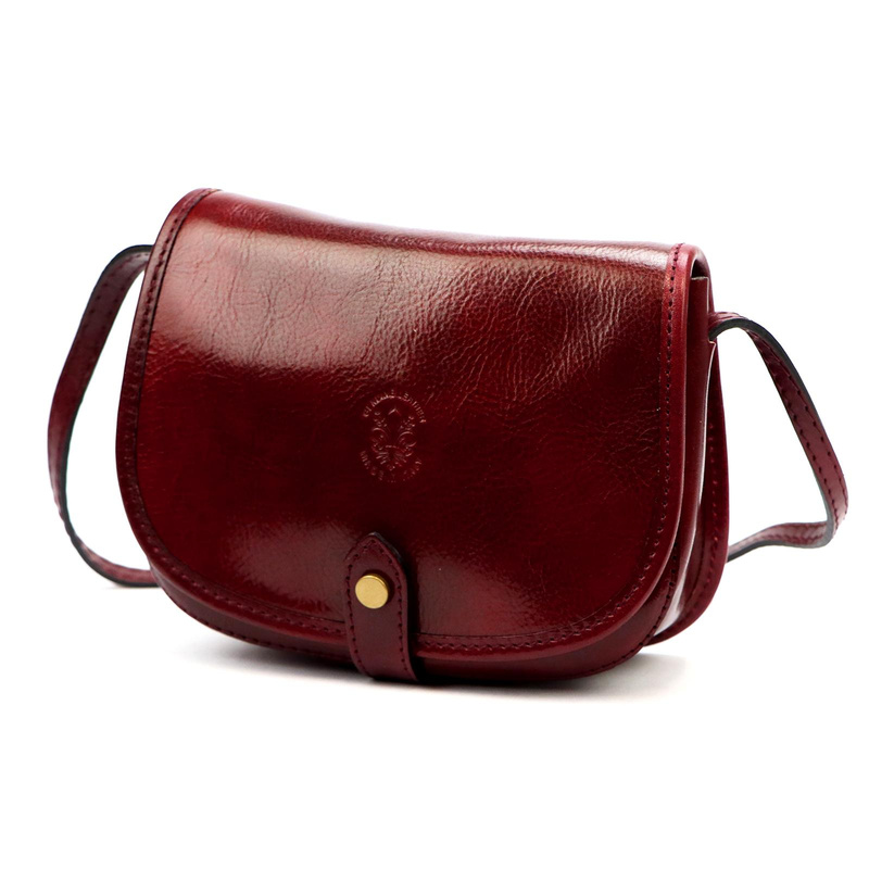 Classic leather women's messenger bag by Florence