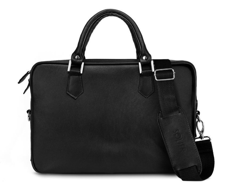 SOLIER ECHTE LEDER LAPTOPTASCHE 13 ZOLL BUSINESS UMHÄNGETASCHE FÜR HERREN SL22