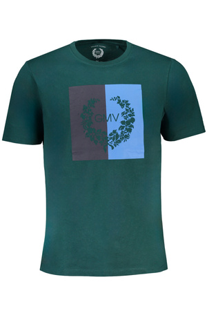 GIAN MARCO VENTURI GREEN MEN&#39;S SHORT SLEEVED T-SHIRT