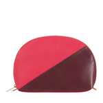 Makeup pouch Colorful Antille by DUDU made in soft leather with zipper. Large pochette for your make-up to always have with you or during a travel.