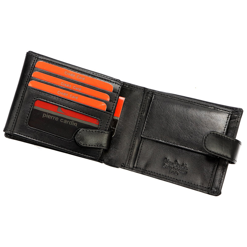 Pierre Cardin men's leather zip wallet