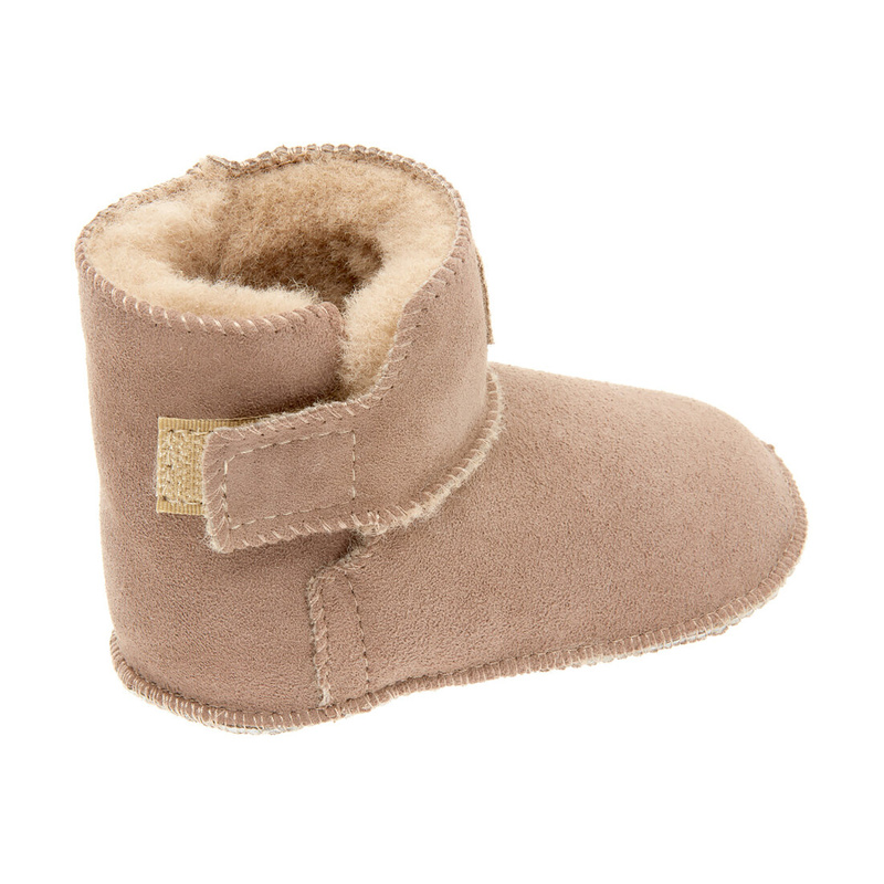 KIKO children's leather slip-on insulated slippers