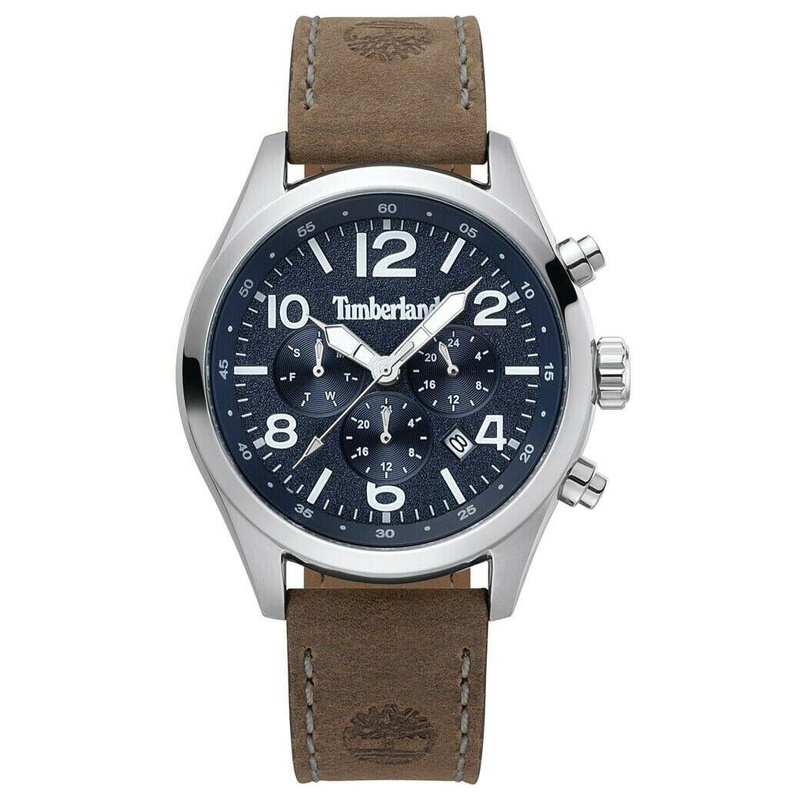 Men's watch with leather strap by TIMBERLAND