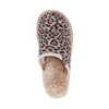 Women's slippers with leopard fur