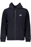 TOMMY HILFIGER MEN&#39;S BLUE ZIP SWEATSHIRT