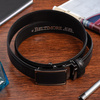 Men's leather belt buckle automatic black Beltimore A08 : Colors - black, Strap size - r.105-120 cm