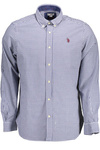 US POLO SHIRT LONG SLEEVE MAN LIGHT BLUE