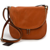 Women's leather messenger bag, roomy over the shoulder