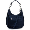 Navy blue Vera Pelle Suede A4 Leather Handbag K51 bag