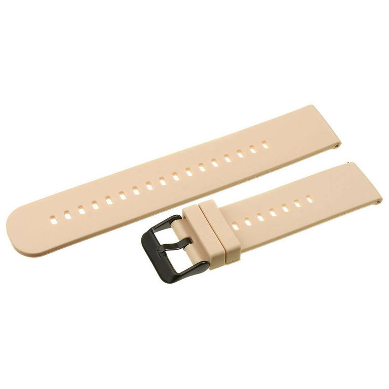 U27 rubber watch strap - cream/black - 20mm