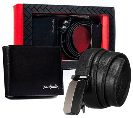 Leather wallet & belt set PIERRE CARDIN ZM-PC36