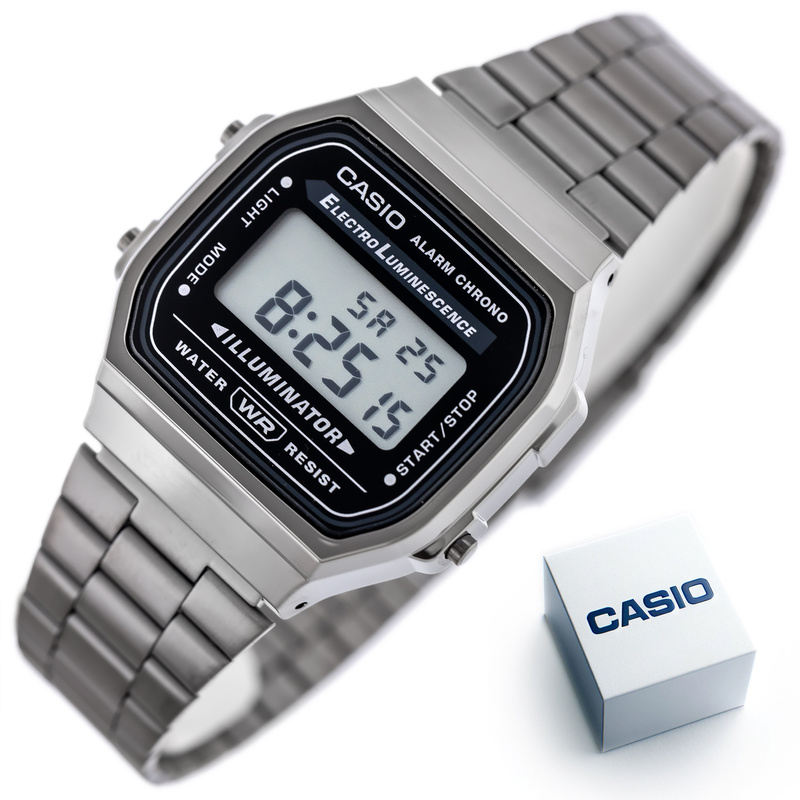 ZEGAREK MĘSKI CASIO A168WGG-1A (zd088e) - KLASYKA + BOX