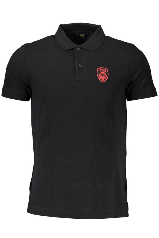 CAVALLI CLASS POLO SHORT SLEEVE MAN BLACK