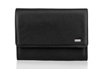 Genuine leather conference folder Solier SA01 OBAN black