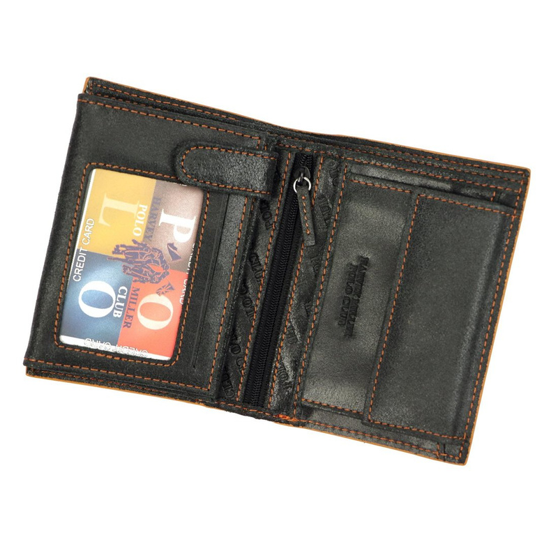 Men's genuine leather wallet Harvey Miller Polo Club 1223 475