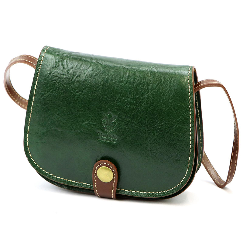 Elegant leather women's crossbody bag