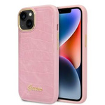 Guess GUHCP14SHGCRHP iPhone 14 6,1" różowy/pink hardcase Croco Collection