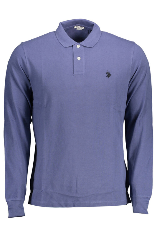 US POLO BLAUES LANGARM-POLOSHIRT FÜR HERREN