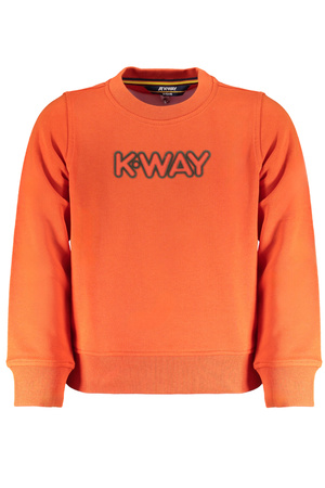 K-WAY ORANGE ZIPLESS SWEATSHIRT FOR CHILDREN