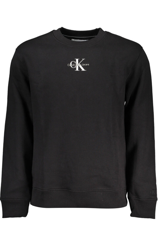 CALVIN KLEIN MEN&#39;S BLACK ZIPLESS SWEATSHIRT