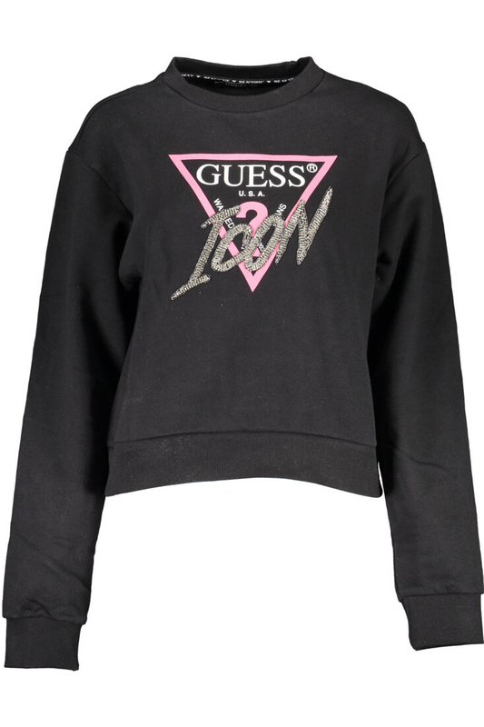 GUESS JEANS SWEATSHIRT WITHOUT ZIP WOMAN BLACK