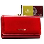 Leather wallet RFID PETERSON PTN 55020-SAF