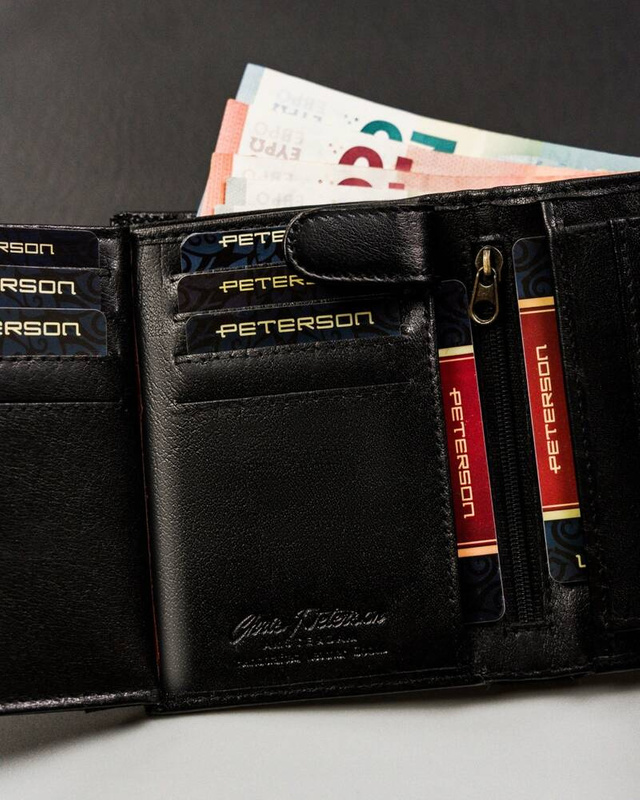 Leather wallet RFID PETERSON PTN 324.01