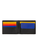 DUDU Mens Gents leather RFID wallet multicolor with coin and credit card holders