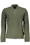 NAPAPIJRI GREEN MEN&#39;S LONG SLEEVED POLO SHIRT