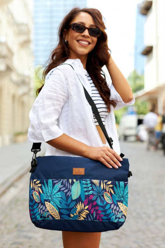 Torba do wózka LR-TW15603 Flower Navy