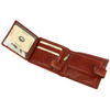 EL FORREST men's leather zip-up wallet with RFID